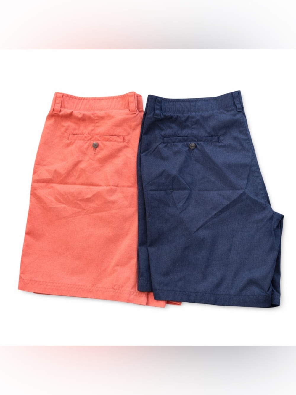 Pro Tour Men’s Golf Shorts 38 Bundle 2 Pair Blue & Coral Performance Flat Front